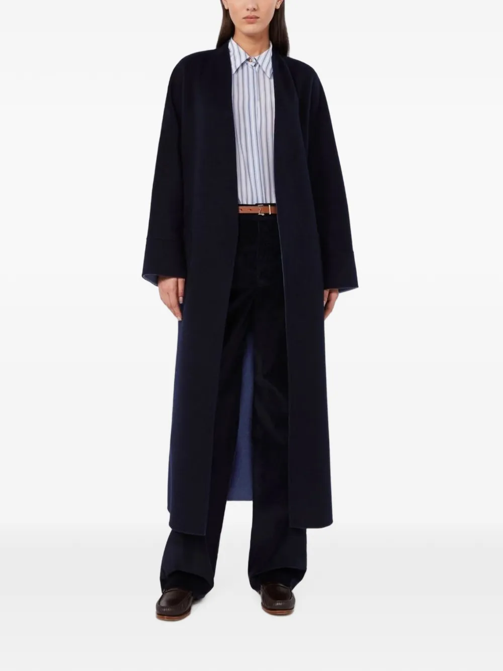Max Mara Omkeerbare jas van scheerwol Blauw