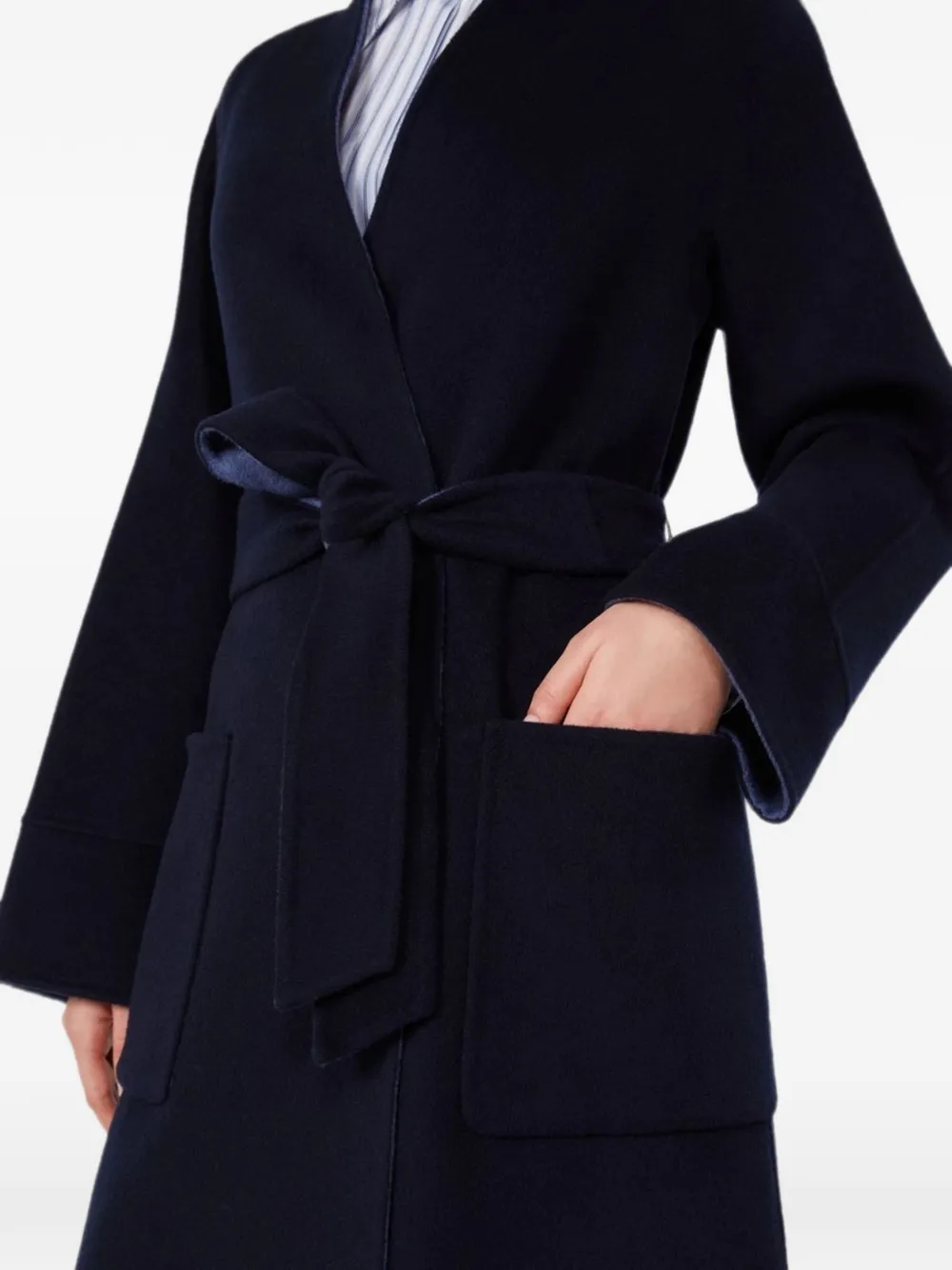 Max Mara Omkeerbare jas van scheerwol Blauw