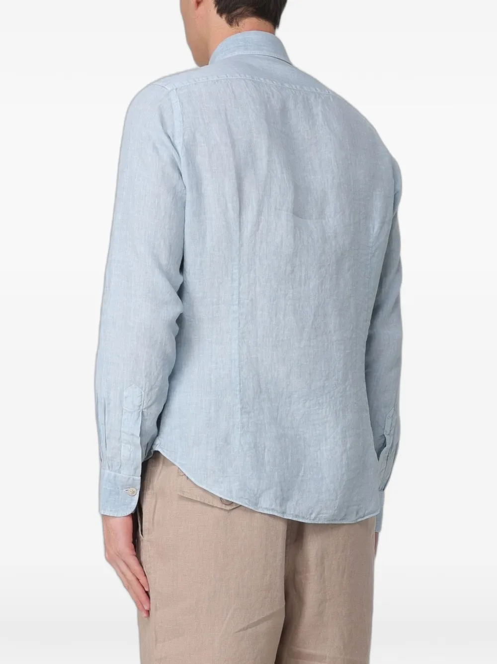 Eleventy Linnen overhemd Blauw