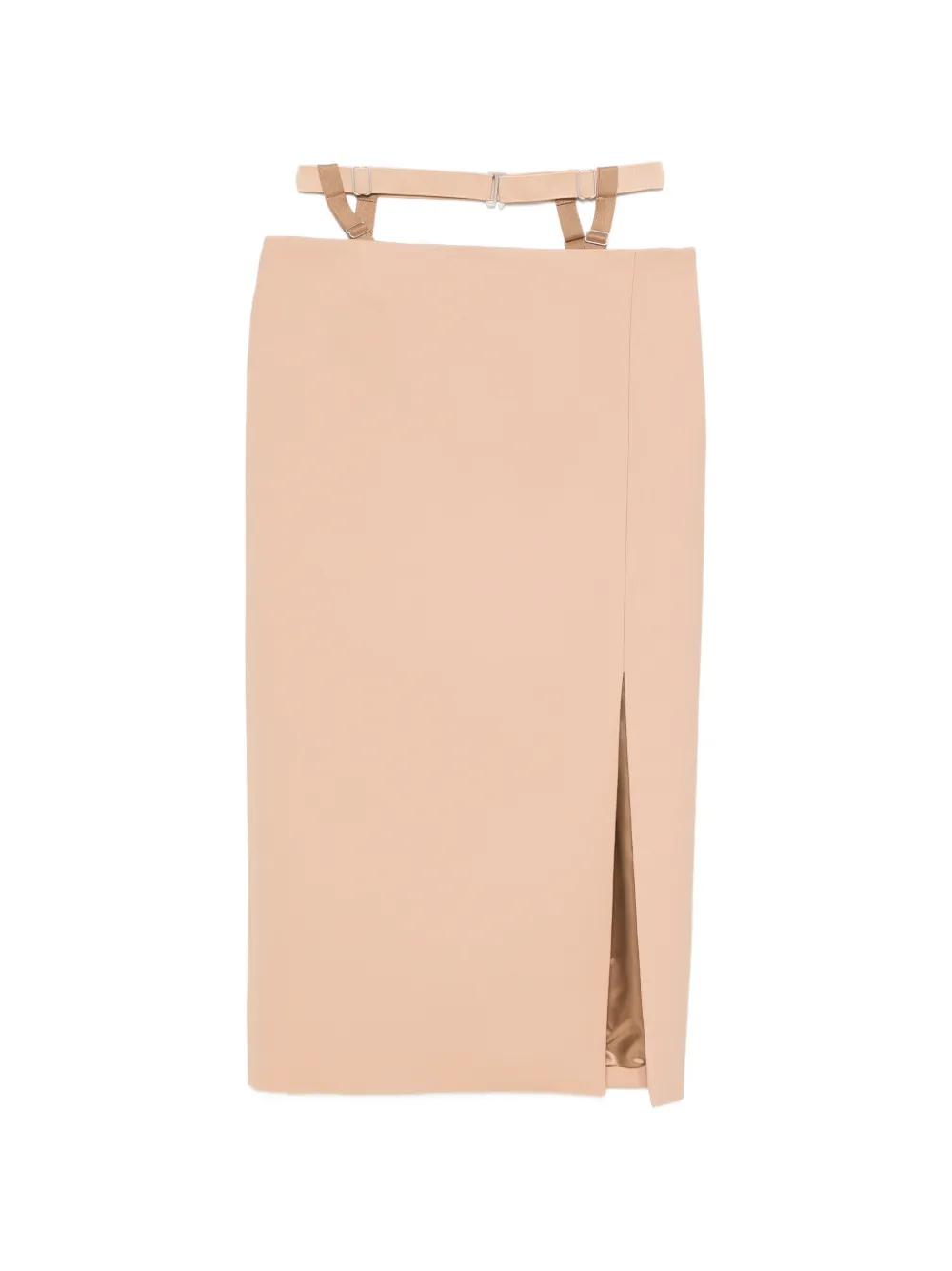 Mugler side-slit midi skirt - Toni neutri