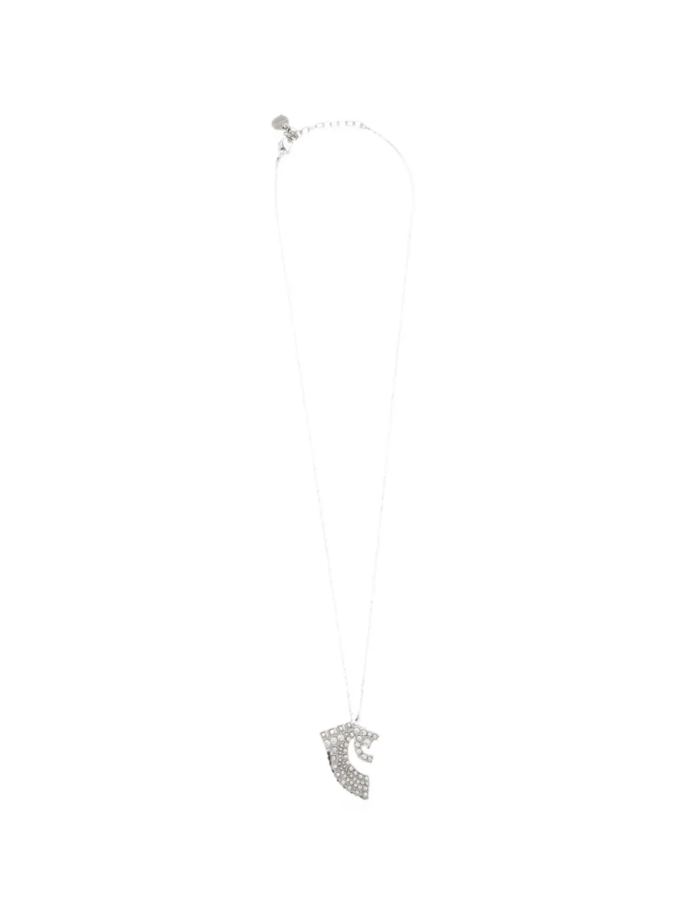 Ferragamo crystal-embellished Gancini necklace - Silver