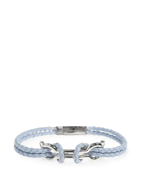 Ferragamo Gancini braided leather bracelet