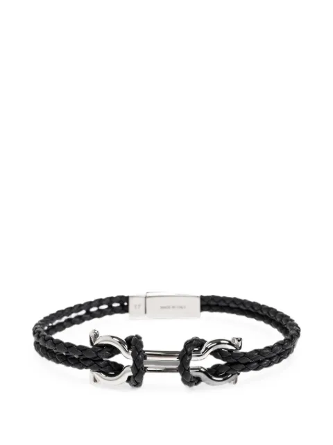 Ferragamo Gancini braided leather bracelet