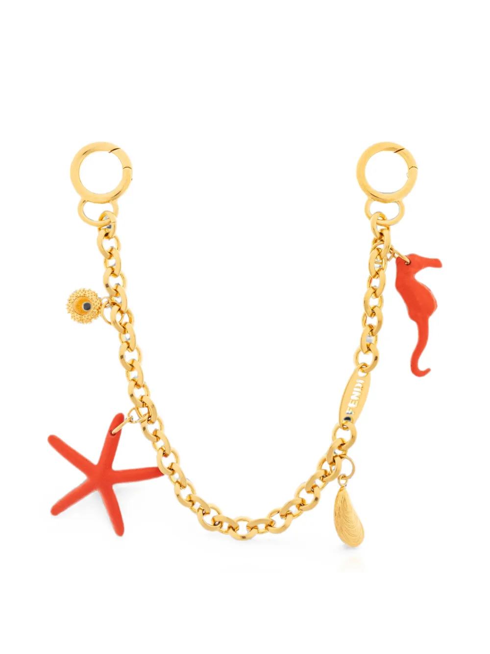 FENDI charm-embellished chain bag strap - Gold