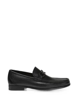 Ferragamo Gancini Driver Ornament Moccasins | Black | FARFETCH