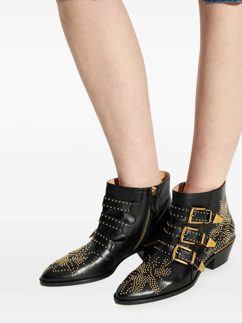 Chloé Susanna enkellaarzen met studs Zwart