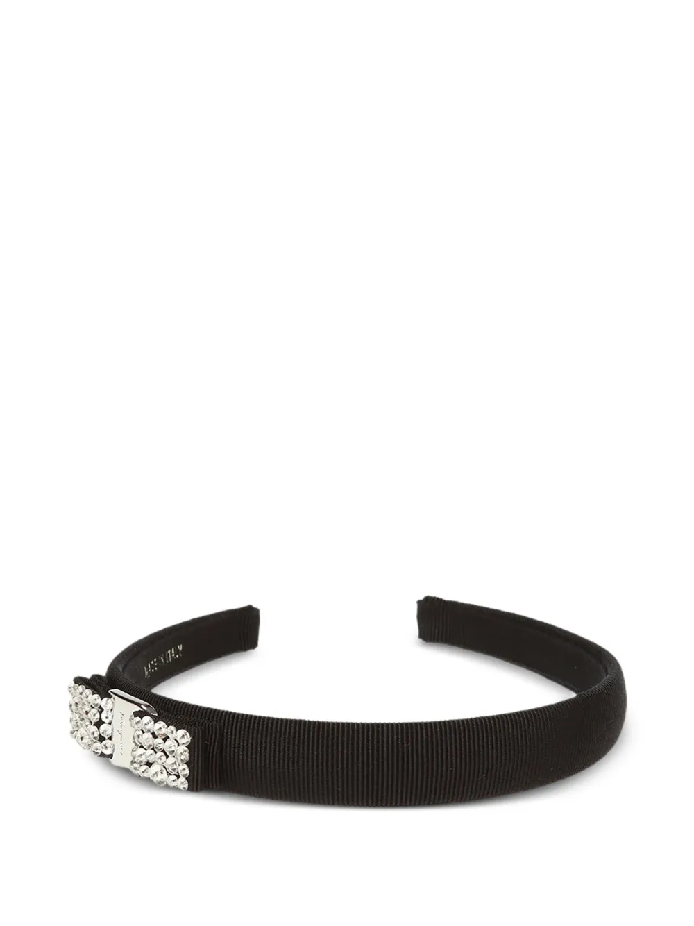 Ferragamo Vara bow crystal-embellished headband - Schwarz