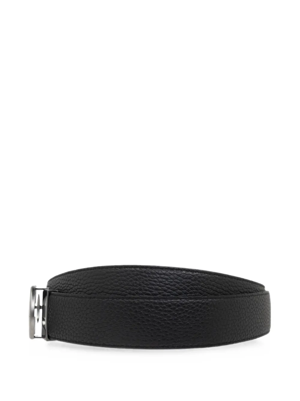 Ferragamo Omkeerbare leren gancini riem Zwart