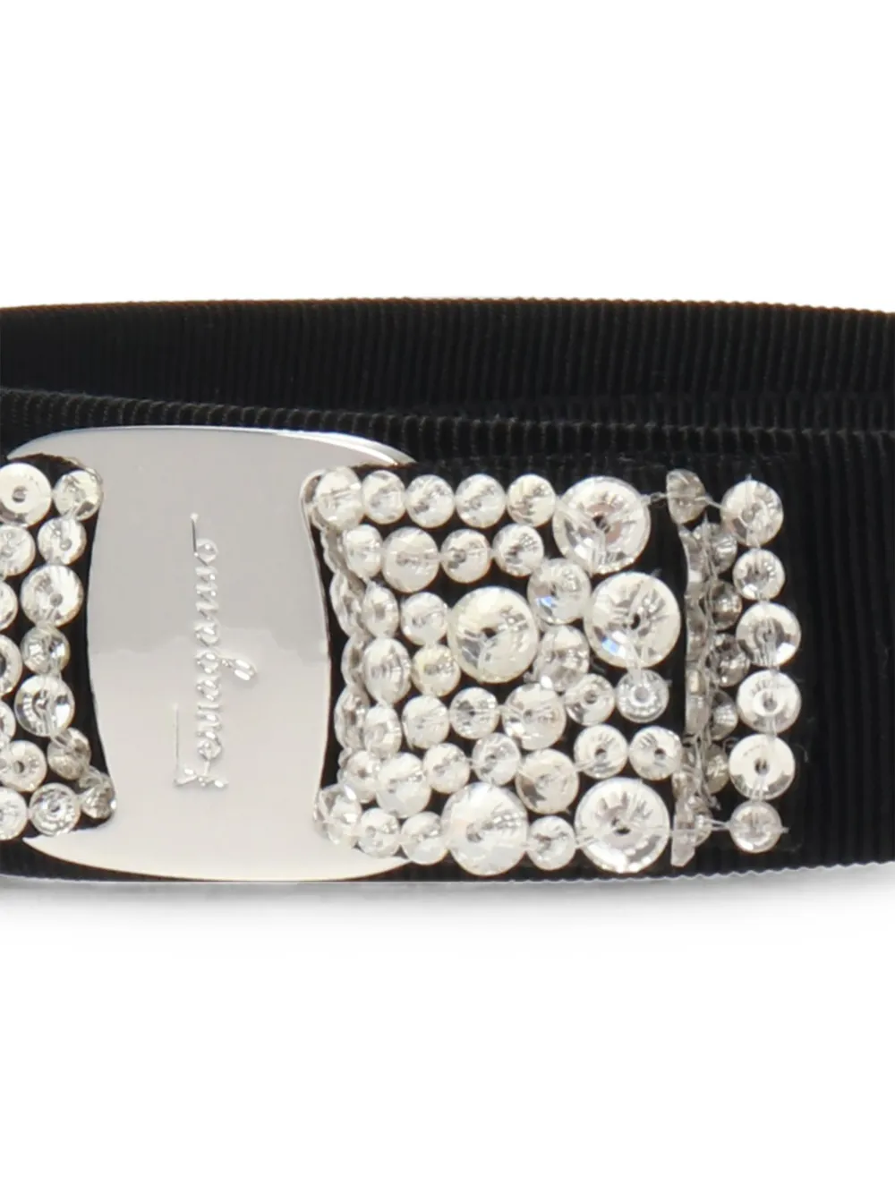 Ferragamo Vara haarband verfraaid met kristallen Zwart