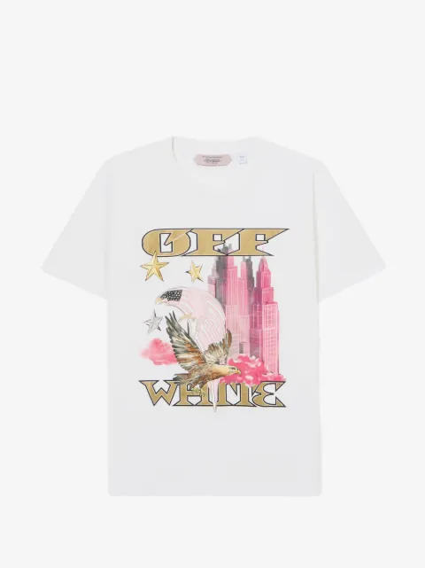 Off-White playera slim con estampado gráfico