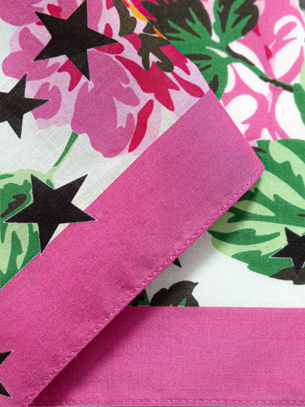 Kenzo Floral bandana sjaal met sterpatroon Beige