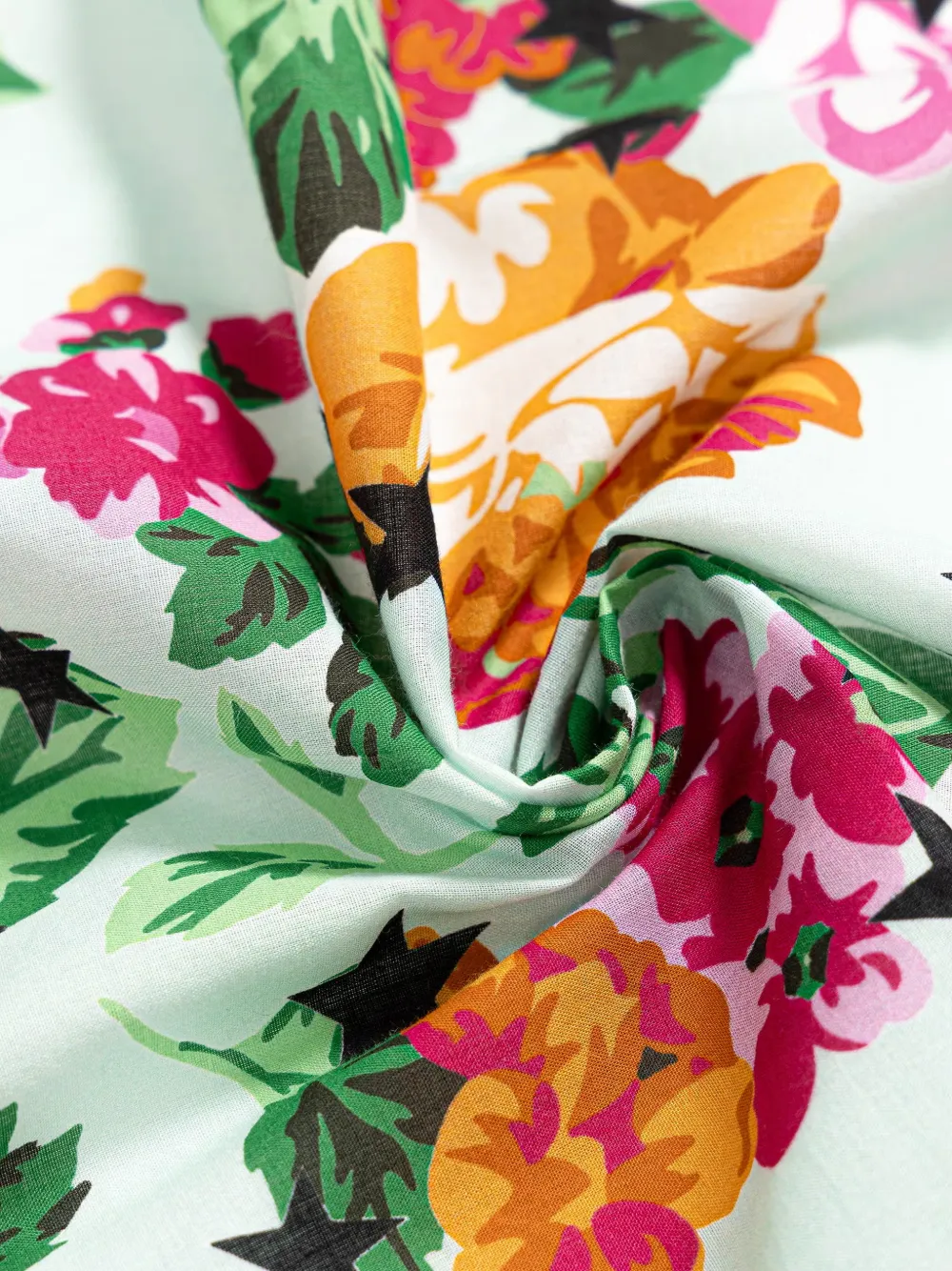 Kenzo Floral bandana sjaal met sterpatroon Beige