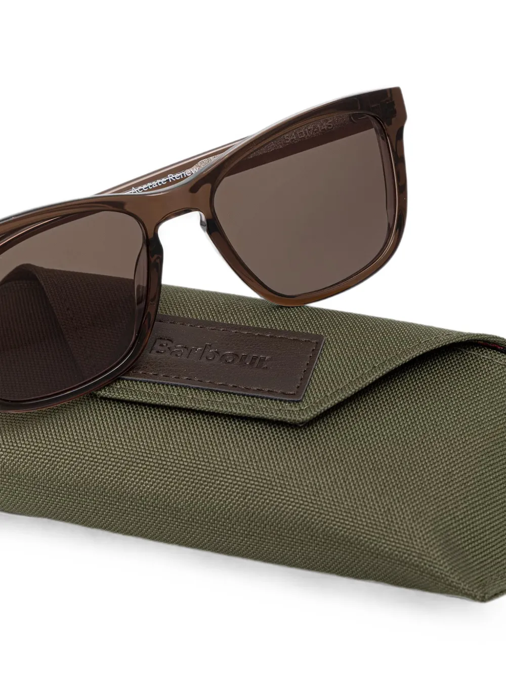 Barbour Zonnebril met vierkant montuur Bruin
