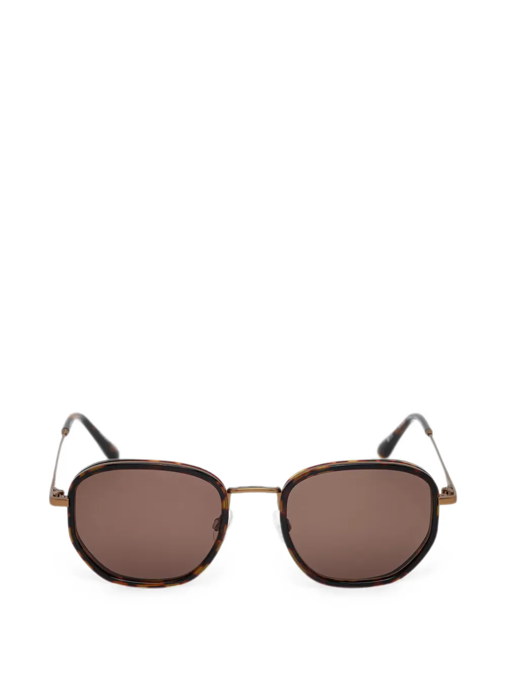 Barbour geometric-frame sunglasses - Marrone