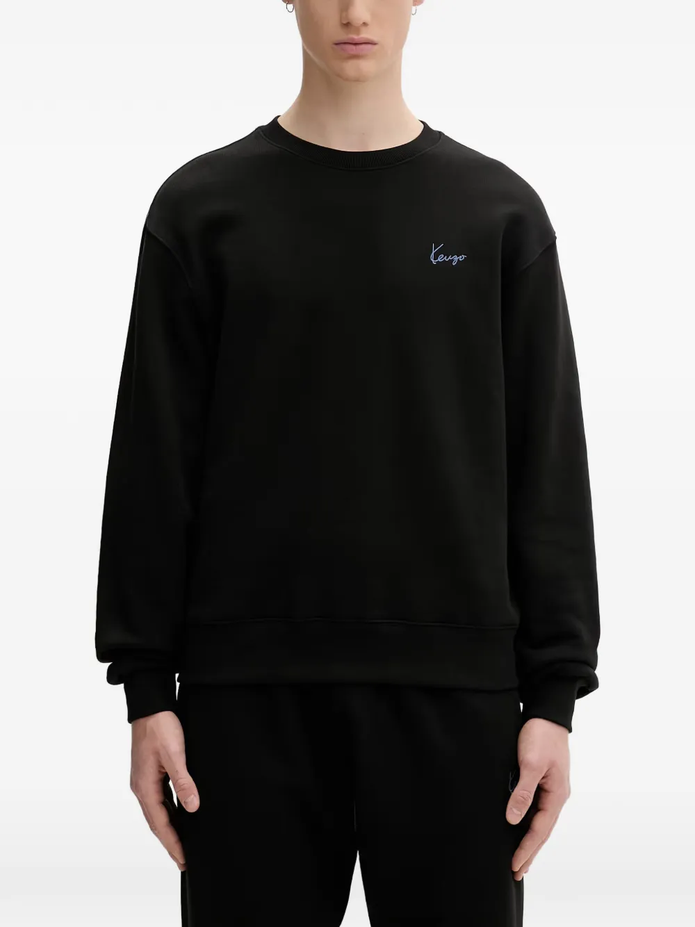 Kenzo Signature sweater met geborduurd logo Zwart