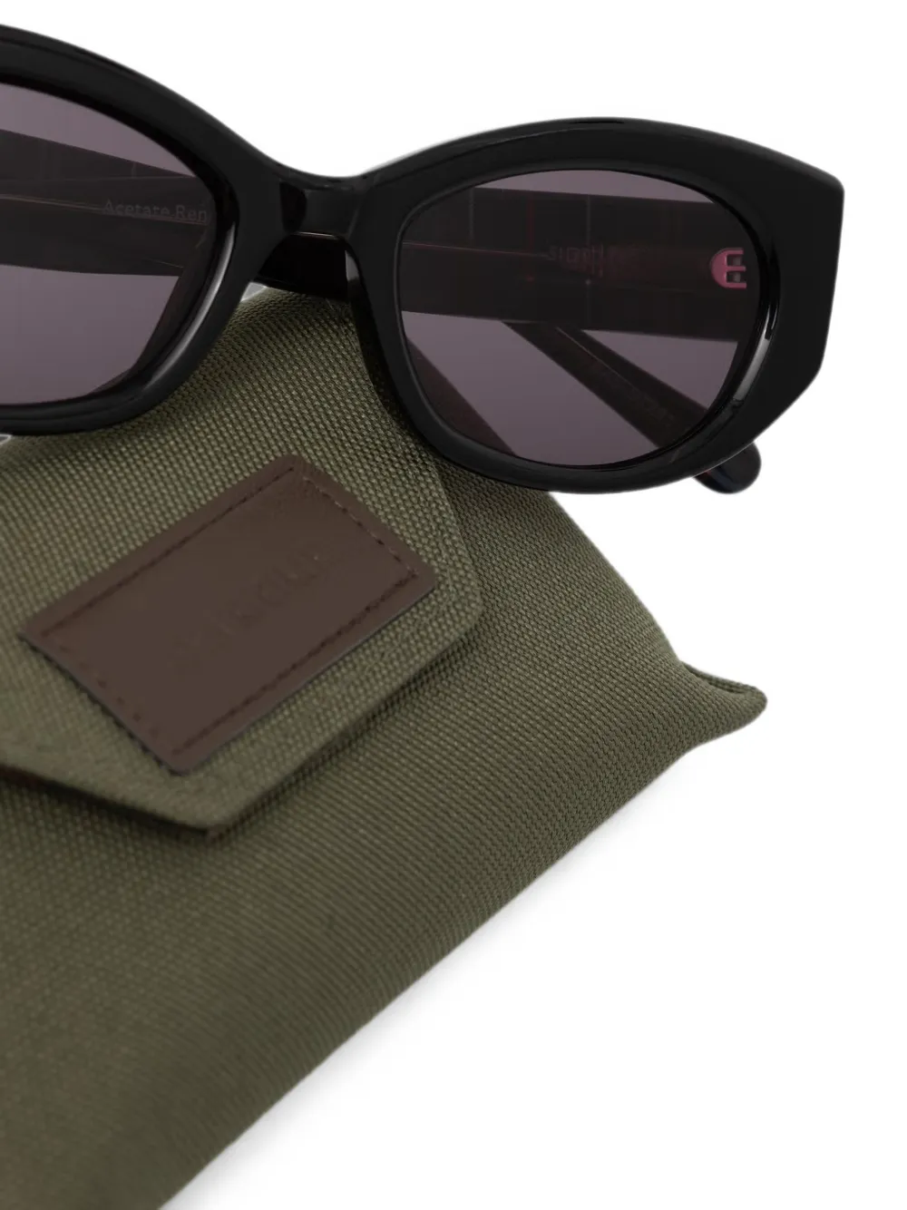 Barbour Zonnebril met geometrisch montuur Zwart