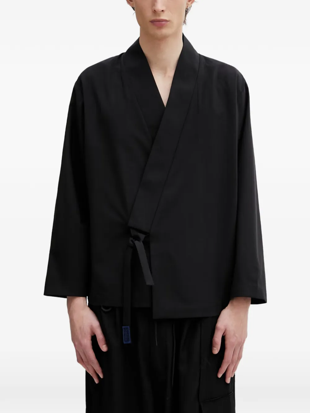 Kenzo wrap-style long-sleeve jacket - Black