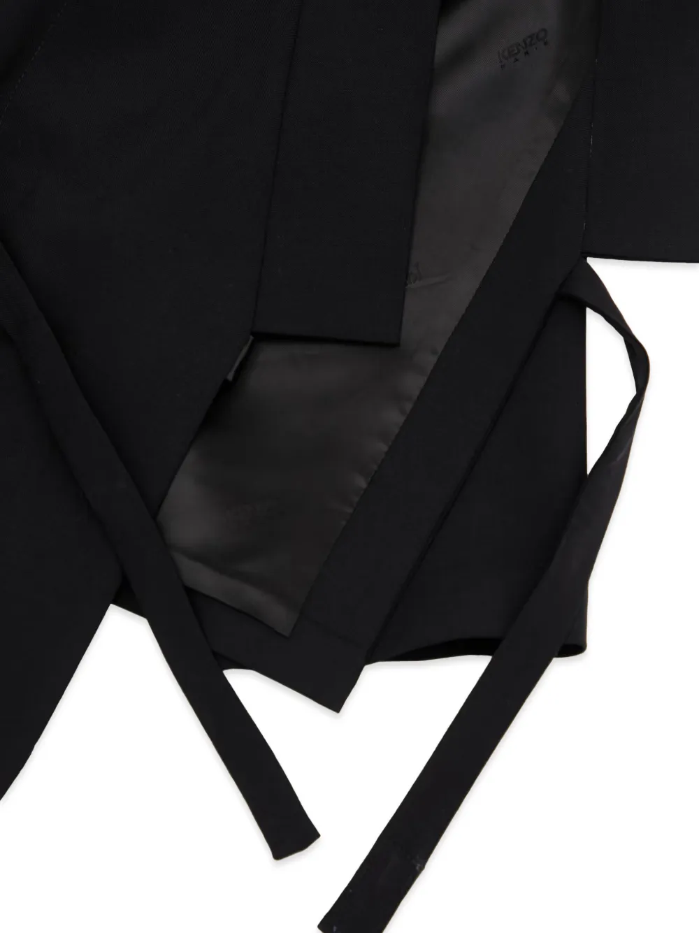 Kenzo Jack met lange mouwen en wikkel-design Zwart
