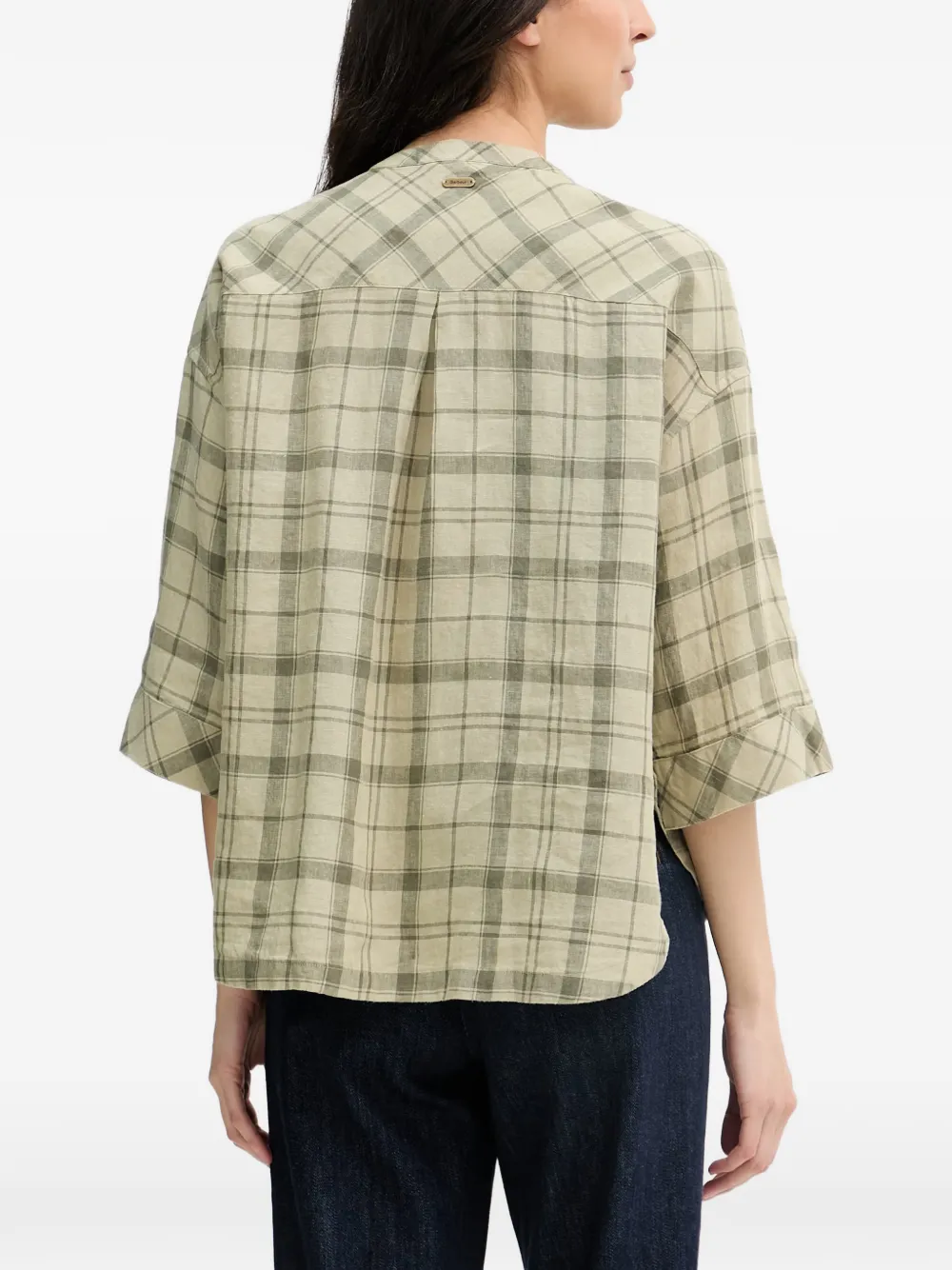Barbour Orla geruite button-up blouse Groen