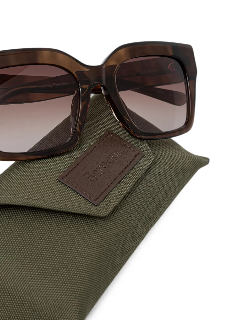 Barbour Zonnebril met vierkant montuur Bruin
