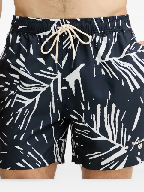 Barbour Edenwood palm-print drawstring swim shorts