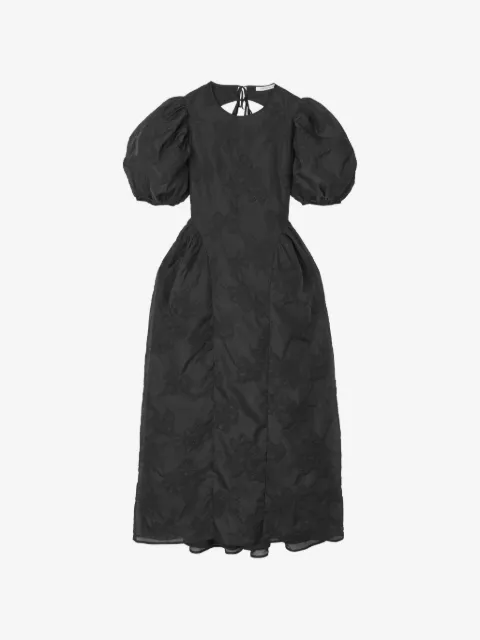 Cecilie Bahnsen vestido midi Ulani acampanado de matelassé