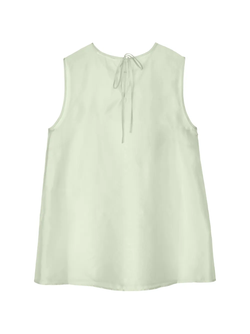 Cecilie Bahnsen Alba mouwloze organza blouse met geborduurde strik Groen