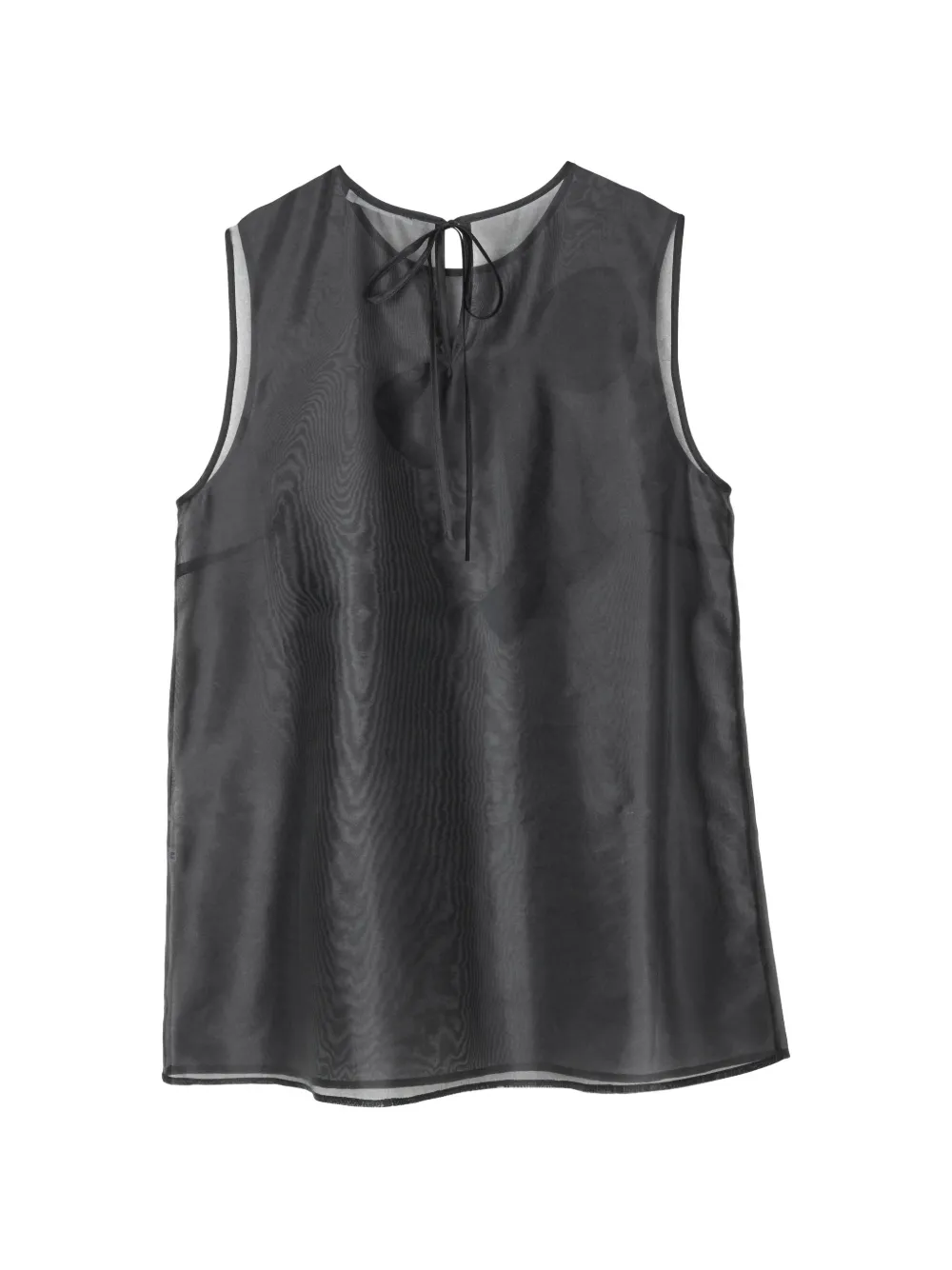 Cecilie Bahnsen Alba mouwloze organza blouse met strikdetail Zwart