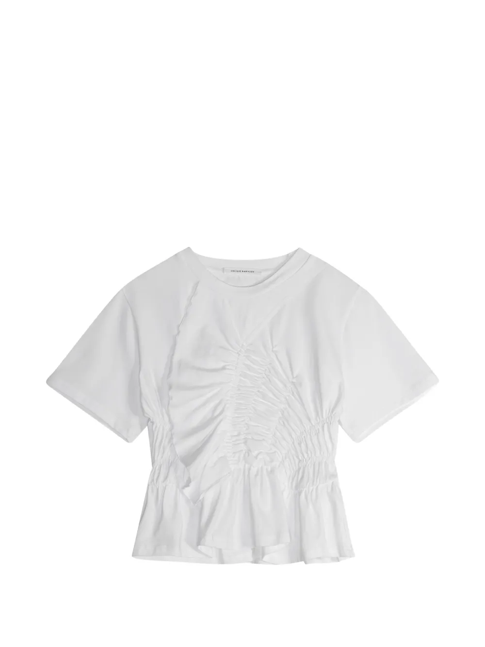 Cecilie Bahnsen Ace ruched peplum T-shirt