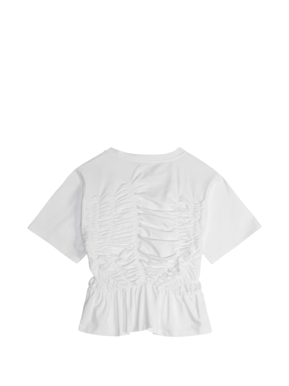 Cecilie Bahnsen Ace peplum T-shirt met ruches Wit
