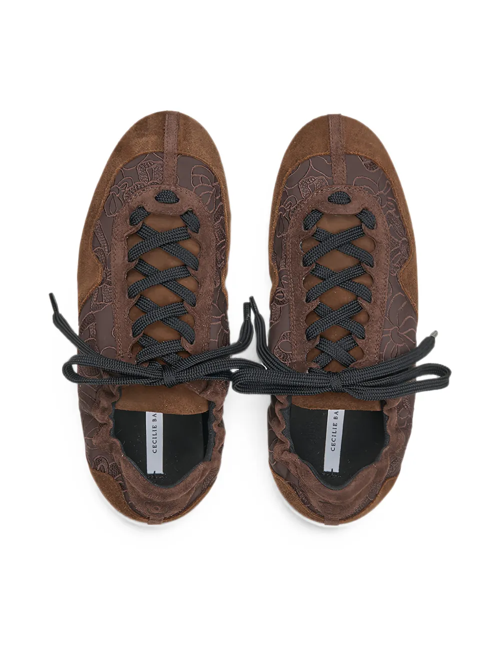 Cecilie Bahnsen Blaise bow-embroidered low-top sneakers Bruin
