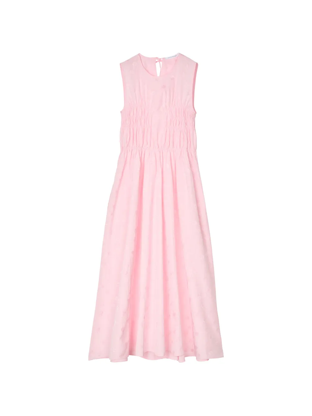 Cecilie Bahnsen Christy smocked-waist flared maxi dress - Rosa