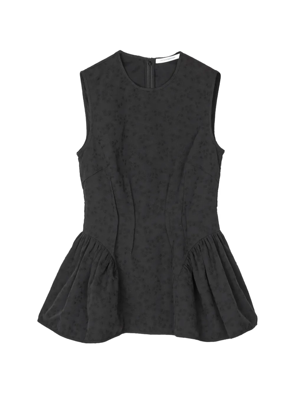Cecilie Bahnsen Daimi Eira-matelassé sleeveless blouse - Black