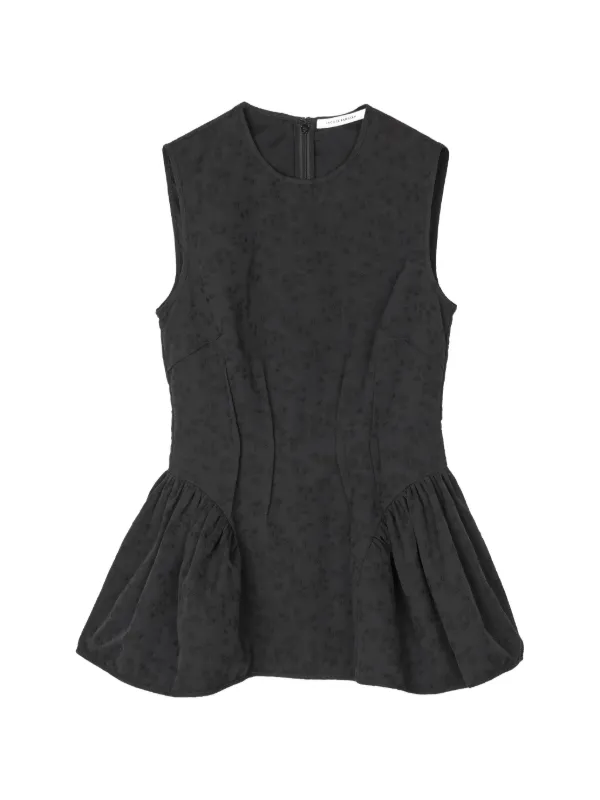 Cecilie Bahnsen Daimi Eira-matelassé Sleeveless Blouse in Black