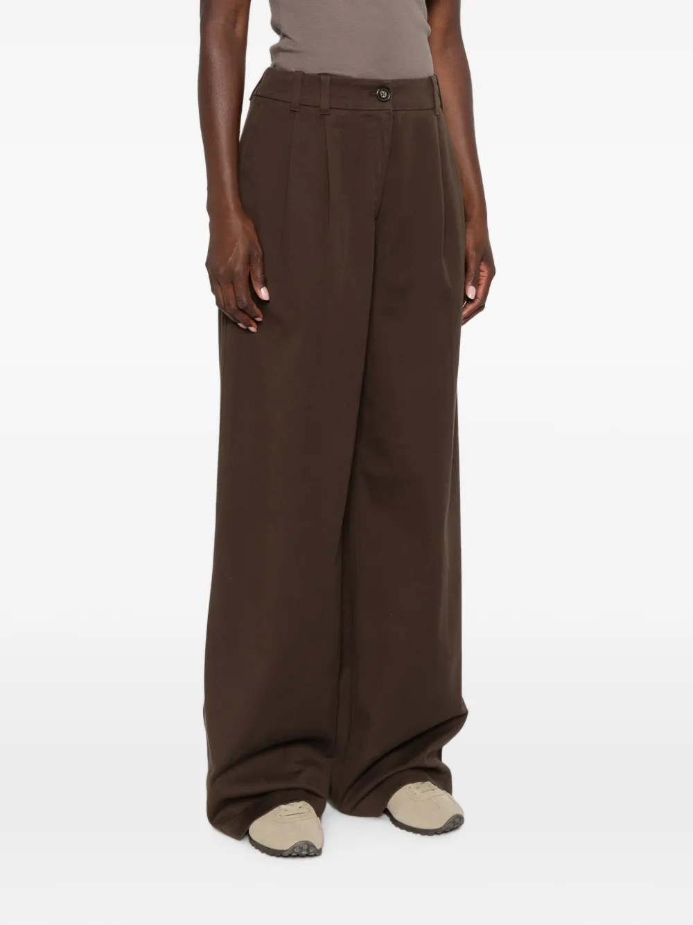 Marc O'Polo Broek met riemlussen Bruin