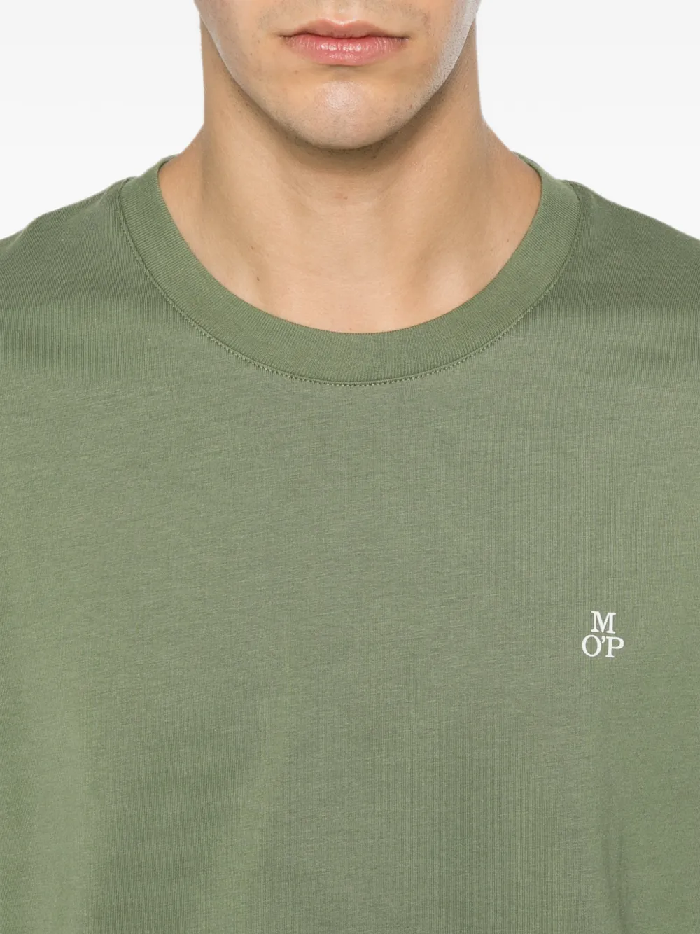 Marc O'Polo T-shirt met logoprint met ronde hals Groen
