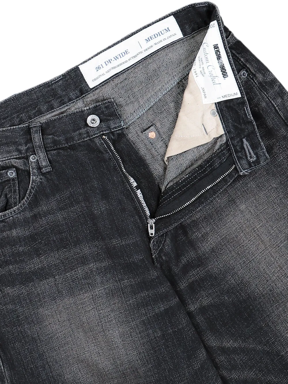 Neighborhood Jeans met wijde pijpen Grijs