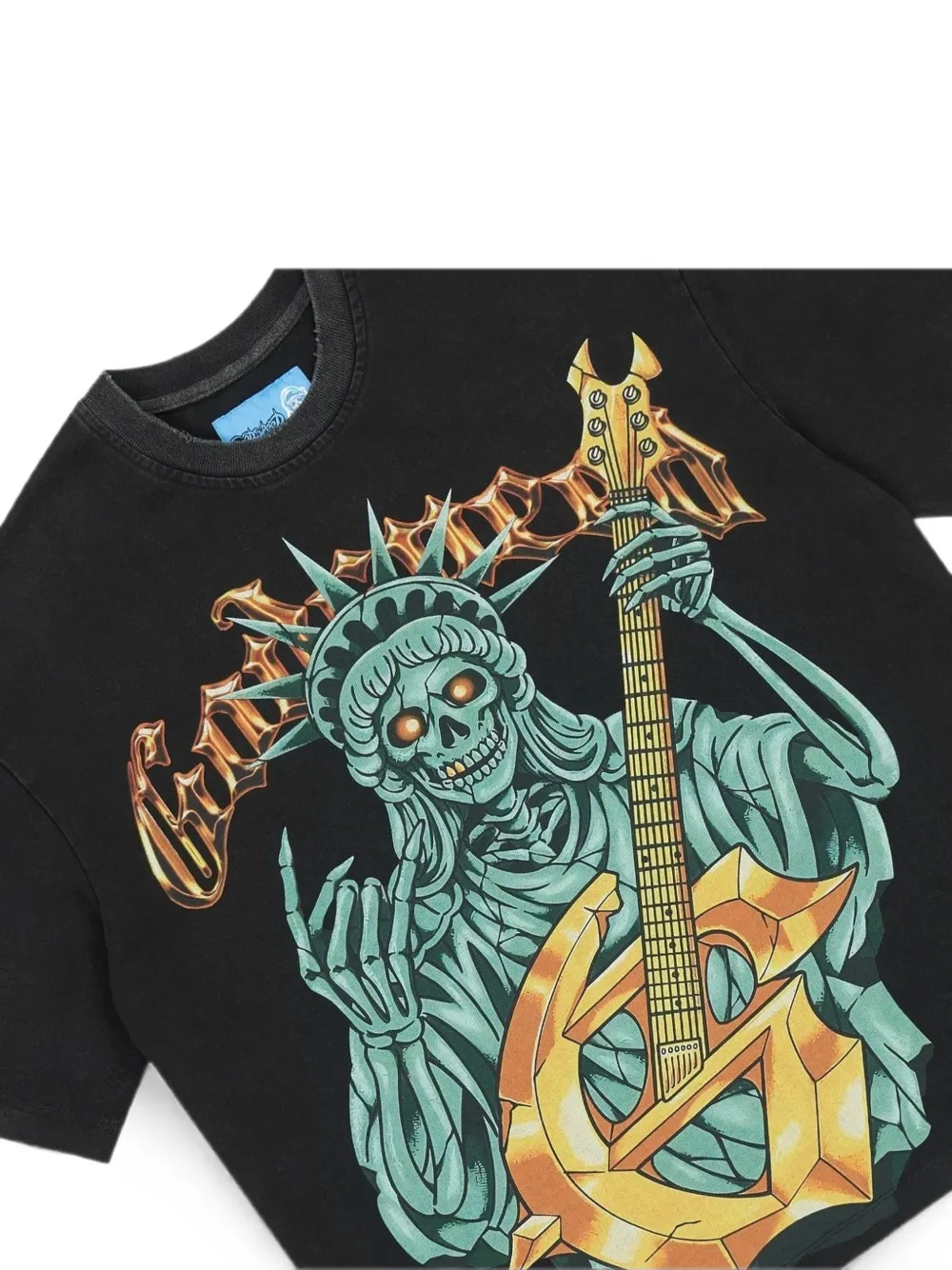 GODSPEED Liberty Rock T-shirt met grafische print Zwart