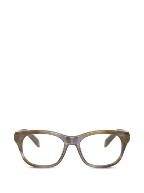 Prada lunettes de vue rayées à monture papillon