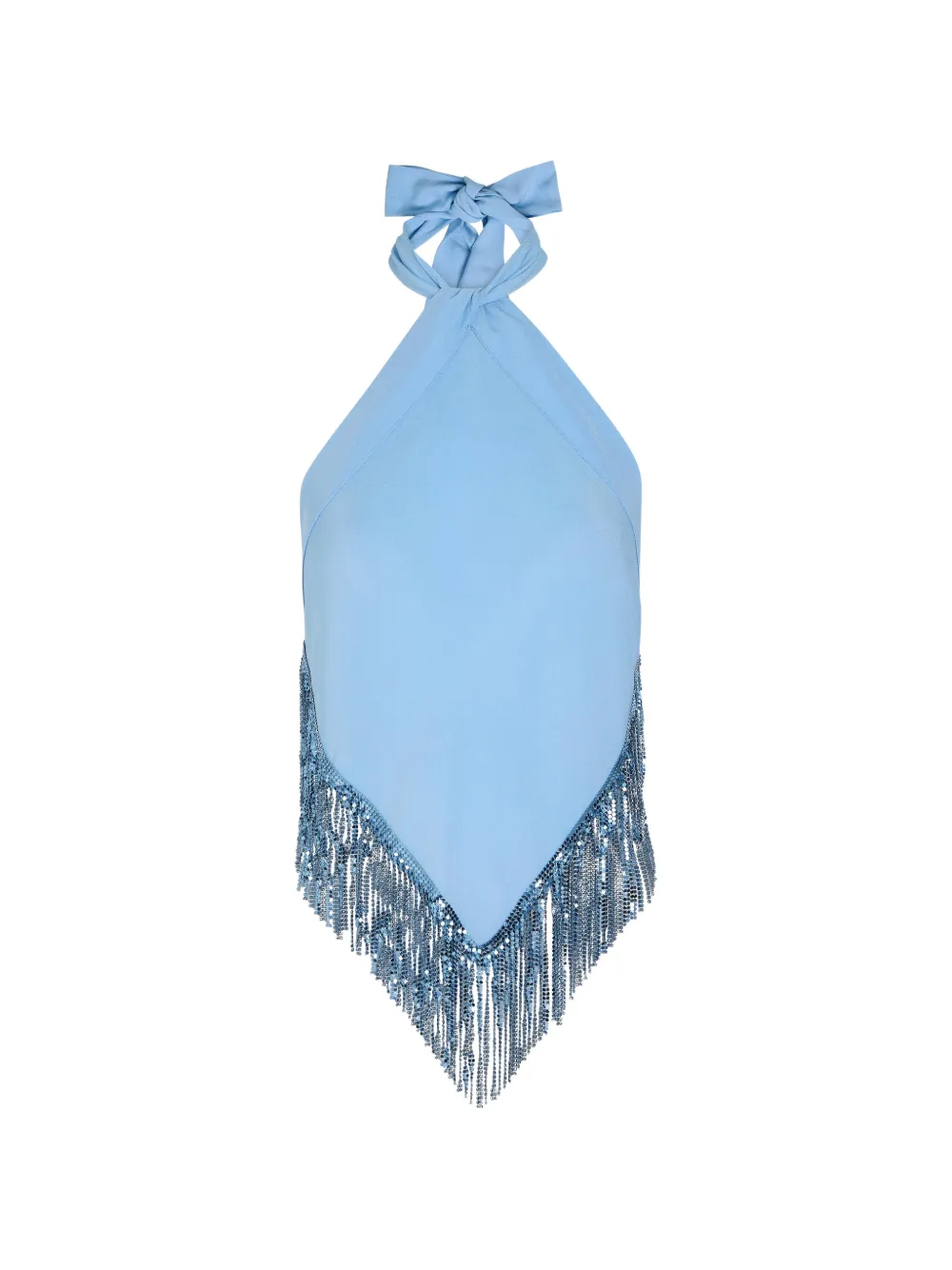 Rabanne Top con frange - Blu