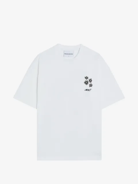 MKI Miyuki Zoku playera con estampado de flor de jamaica