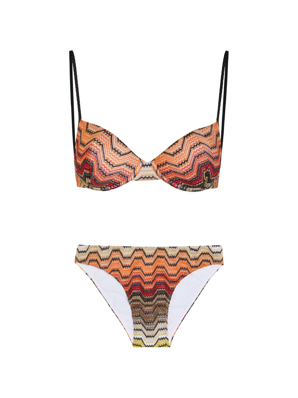 Missoni zigzag-knit bikini - Arancione