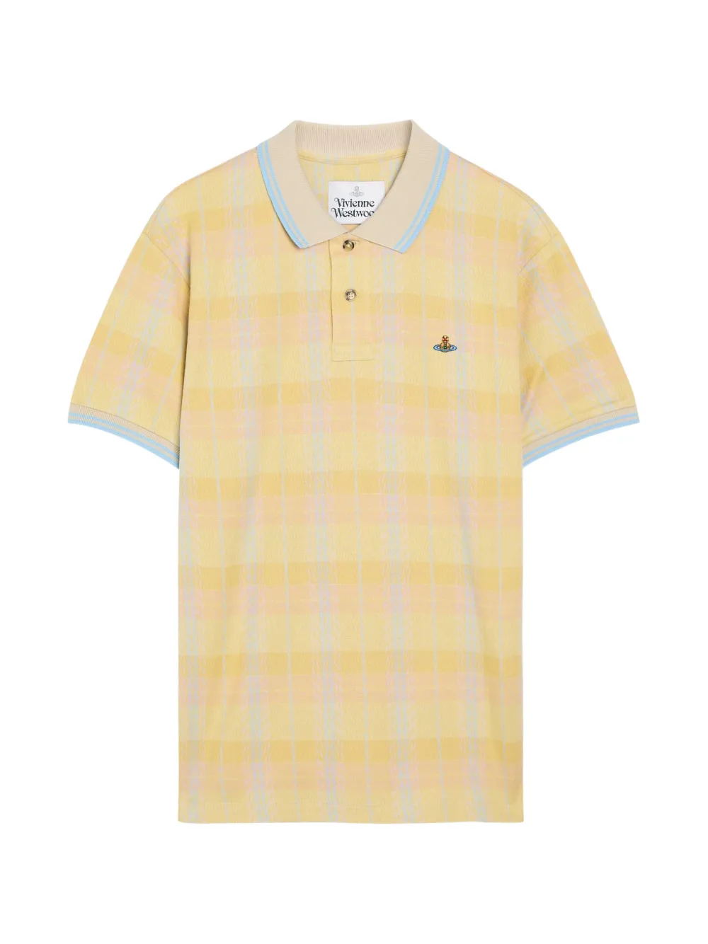 Vivienne Westwood Polo con motivo a spina di pesce - Giallo