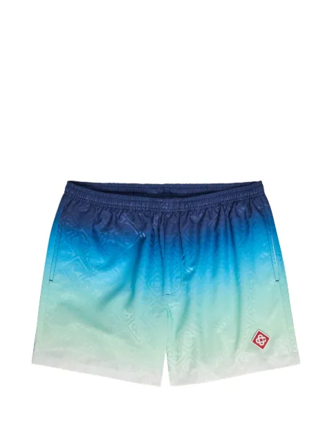 Casablanca shorts de playa con monograma estampado
