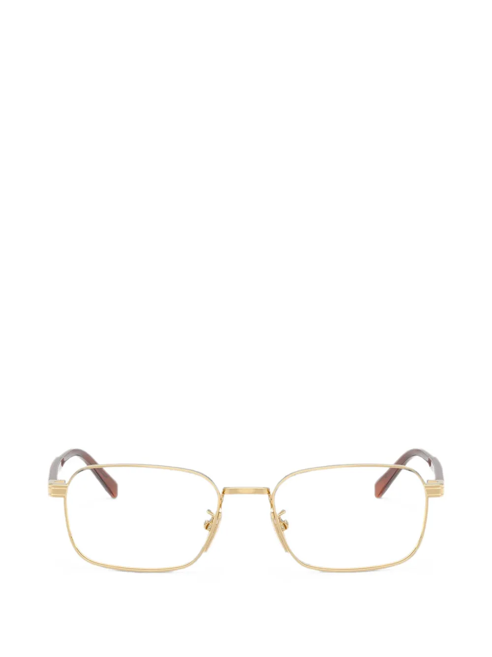 Prada Eyewear rectangle-frame glasses | Gold | Image 1