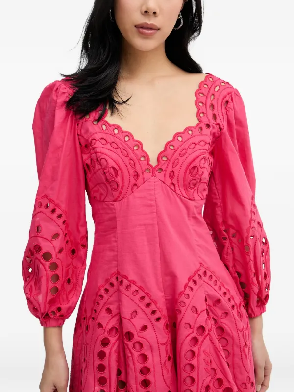 charo ruiz pink dress Charo Ruiz Ibiza Sunil Short Dress - Pink Botanic