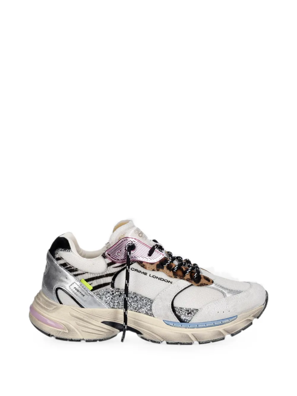 Crime London Fugitive 9094 glitter-details sneakers Beige