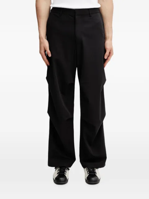 Filling Pieces pleat-detail logo-embroidered wide-leg pants