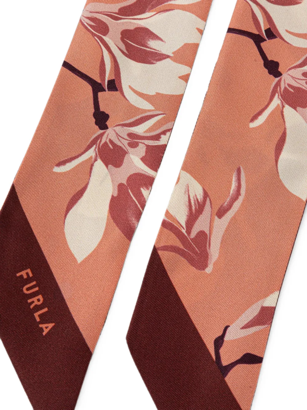 Furla Metropolis zijden sjaal met bloemenprint Roze