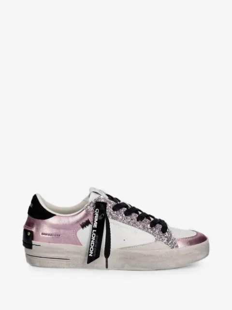 Crime London Sk8 Deluxe glitter-embellished sneakers
